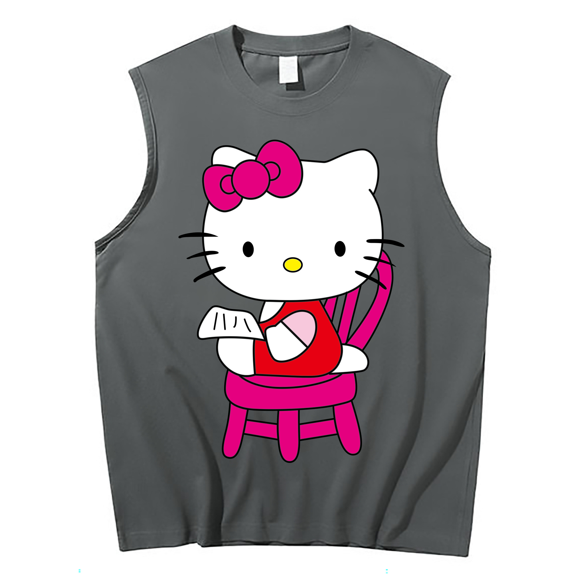 （画像用） Hello Kitty ハローキティ コットン100％タンクトップ（フロントプリント）